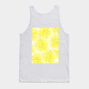 Lemon slices pattern watercolor Tank Top